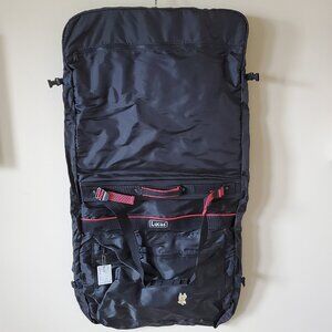 Lucas Vintage Black Nylon Lightweight Foldable Garment Travel Bag